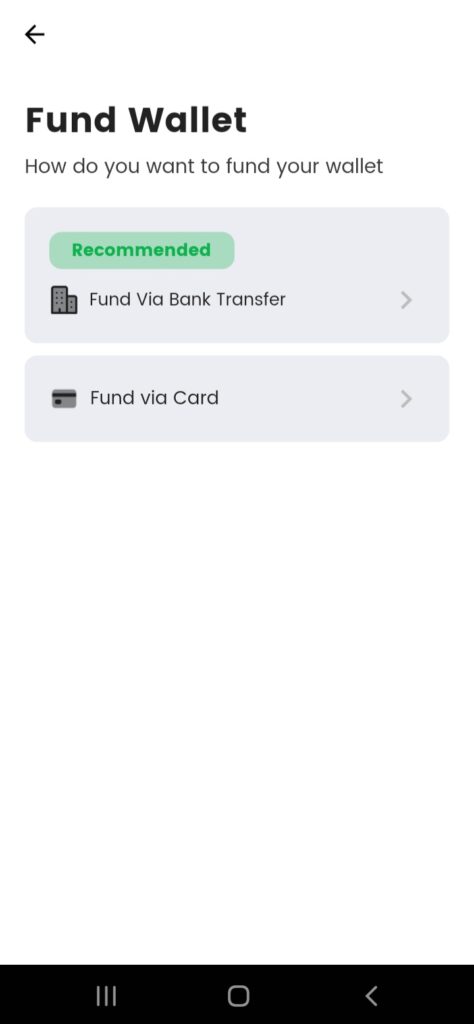 Fund Via Bank Transfer