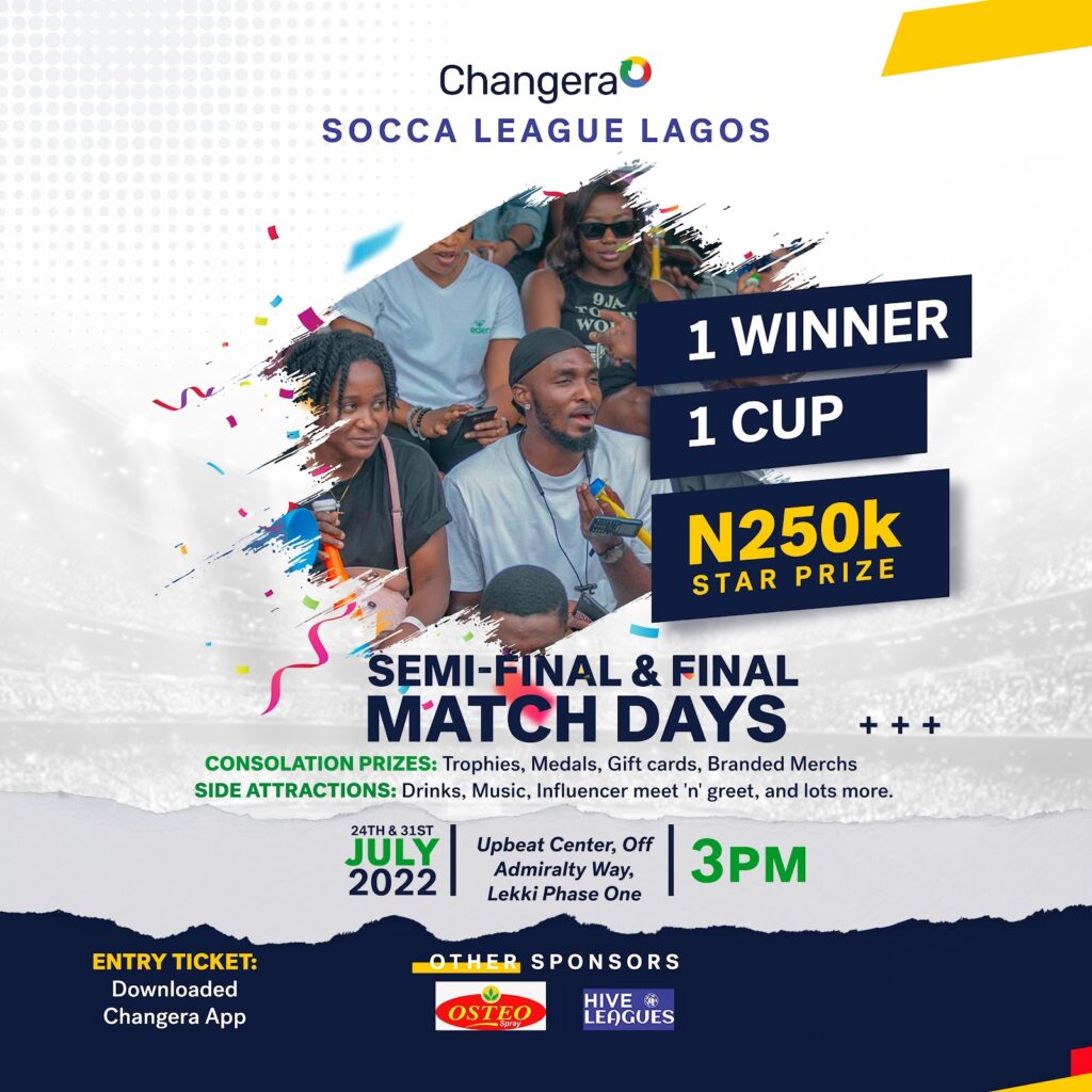 Changera Socca League Lagos event